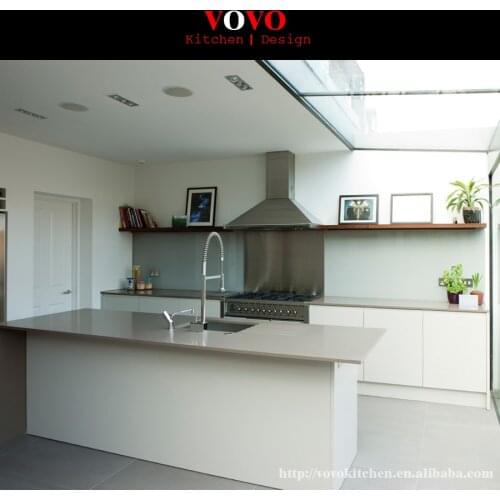 White high gloss kitchen islands modern