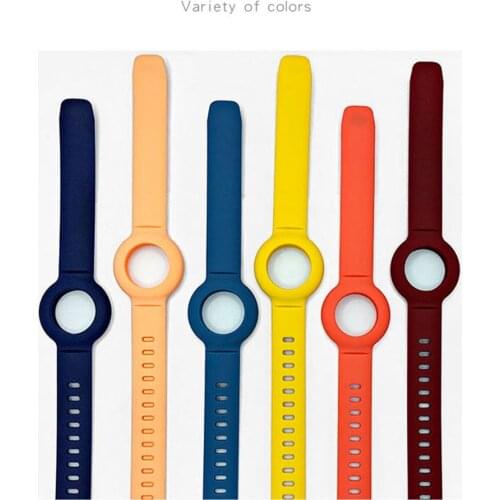 Case for Apple AirTags Soft Silicone Strap Air Tag Anti-Scratch Bracelet Protective Cover Shell for AirTag children Watch Strap