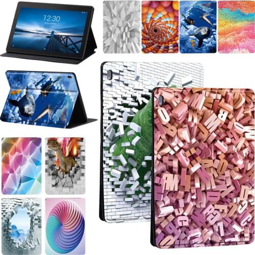 For Lenovo Tab M10/Tab M10 Plus /Tab E10 Tablet Case PU Leather Stand Tablet Cover+ Free Stylus