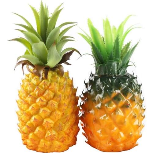 27cm Artificial Fruits High Imitation Pineapple Fake Ananas Resin Fruit Model Living Room Cabinet Decor Early Education Props