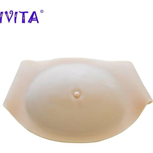 IVITA 2400g Silicone-Belly Drag Queen Artificial Silicon Crossdresser Fake Pregnant 5-7 Months Halloween Gestante Transvestite