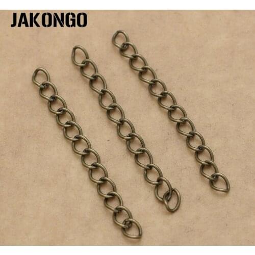 JAKONGO Antique Bronze Plated Extend Chain for Jewelry Making Bracelet Accessories Findings DIY 5cm 40pcs/lot
