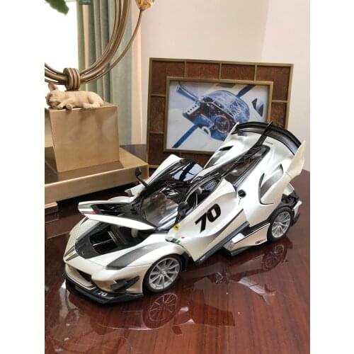 Bburago Diecast 1:18 Scale Ferrari FXXK EVO Simulation Alloy Full-open Sports Car Model Collectible Decoration Gift Boy Toy