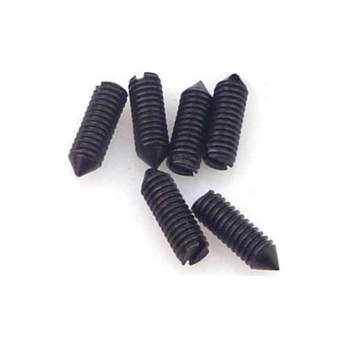 M2 set screw fastener grub screw Black harden Sharp tip ends stainless steel slotted socket set bolt fuul thread kimi