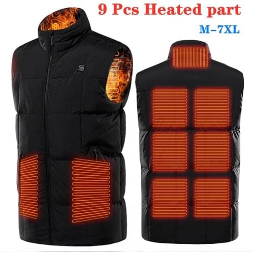 2020 New Men women winter outdoor Heated Jacket Vest USB heating waistcoat battery Heated Jacket thermal camping hiking clothing