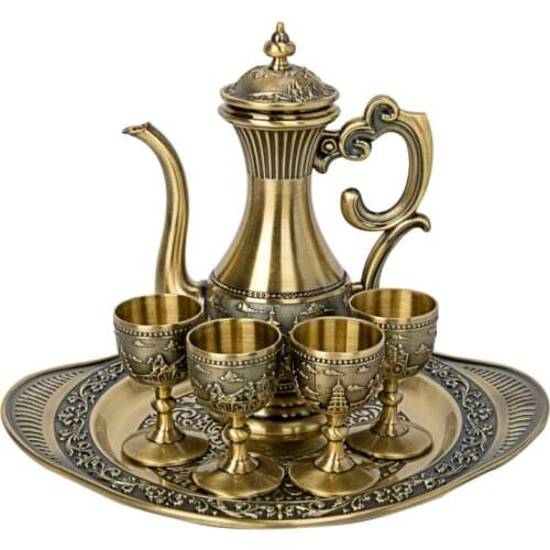 2020 new European luxury Zinc alloy coffee & tea sets for home decoration