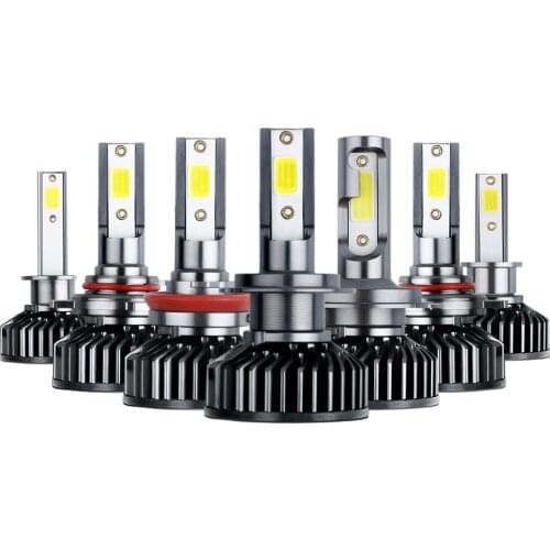 A Pair High Bright Car F2-COB LED Headlights H1 H4 H7 Highpower 6000k Auto Head Bulbs H11 H3 9005 9006 50w 12v Car Headlamps