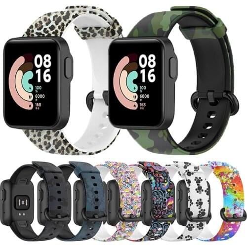 Silicone Band Strap For XiaoMi Mi Watch Lite /For Redmi Watchstrap SmartBand Sport Color printing WristBand Bracelet Replacement