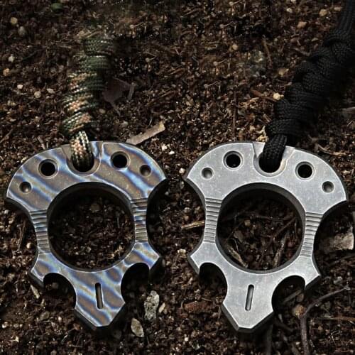 Titanium Alloy Knuckles Tactical Survival Rings Multi-Functional Self Defense Tool Ring Outdoor EDC Protector