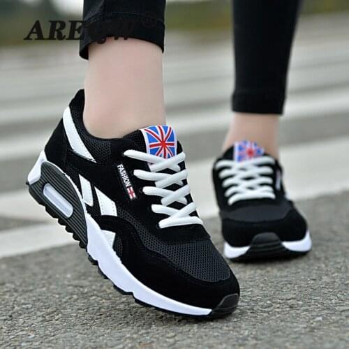 2021 New Women Mixed Color Sneakers Ladies Flat Platform Light Lace Up Shoes Female Outdoor Casual Running Autumn Sneakers