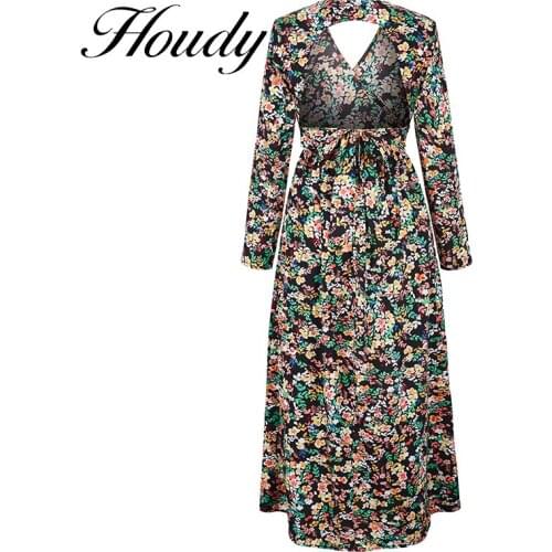 Fashion Ladies Floral Print Pattern Contrast Color Irregular Hem Open Back Bow Dress New And Ground Skirt