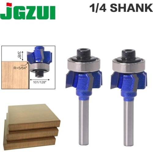 1PC 1/4" Shank high quality Woodworking Milling Cutter R1mm R2mm R3mm Trimming Knife Edge Trimmer 4 Teeth Wood Router Bit