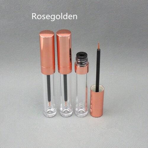 10ps 6ml Empty Black Mascara Container Bottle Tube with Brush Lipgloss Eyeliner Make Up Cream Container Applicator Reuse Bottle