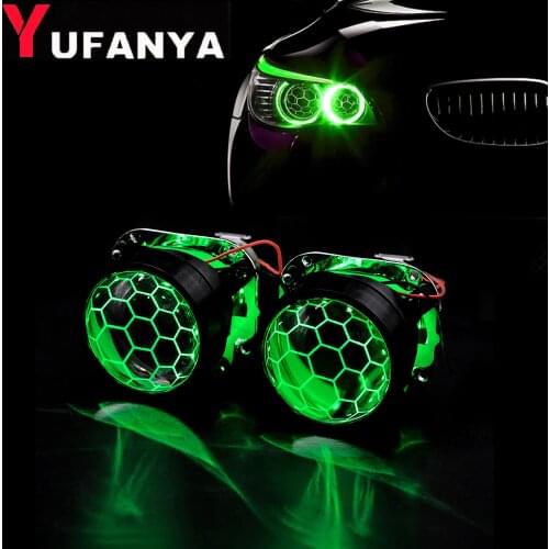 2.5 Inch HD Honeycomb Mini Bi Xenon Projector Lens H4 H7 Base Adapter Ring Use h1 headlamp Car Motorcycle Assembly Kit Retrofit