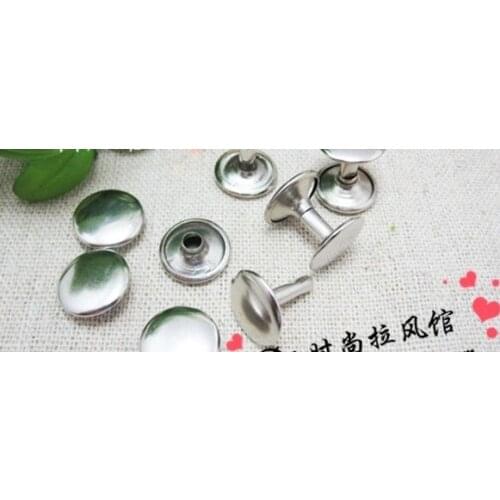 2017 new 10*10mm Double Cap Rivets rivets silver,Clothing rivets accessories DIY 500sets