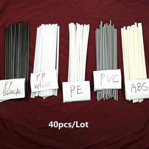 40pcs Non-toxic Plastic Welding Rods ABS/PP/PVC/PE for plastic welder gun/hot air gun 1pc=20cm