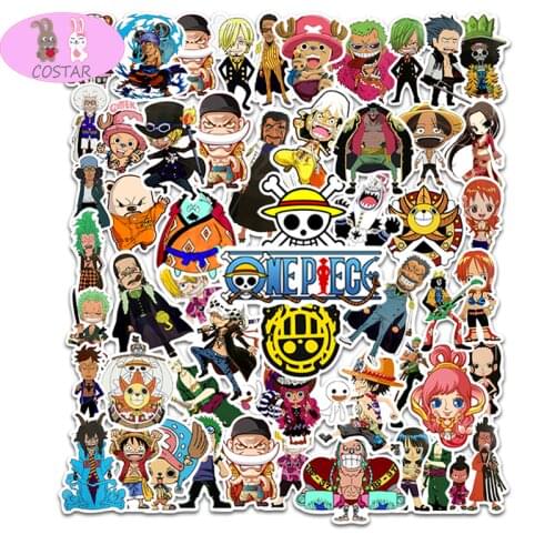 COSTAR 50 PCS Anime One-piece Character Graffiti Stickers Suitcase Trolley Case Laptop Guitar Waterproof Stickers
