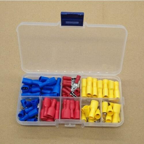 90PCS Male&Female Insulated Spade Connector Terminals Assortment Kit 22-10AWG