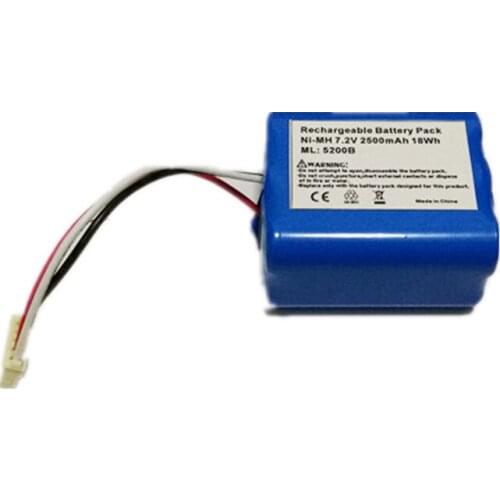 7.2V 2500mAh Ni-MH Replacement Battery Pack for iRobot Mint 5200 5200B 5200C Braava 380t Floor Cleaner