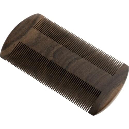 Chacate Preto Double Dense Teeth Hair Brush Anti-Static Beard Mustache Comb Scalp Massage