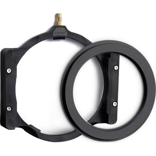 ZOMEI 100mm ND Filter Holder with 67/72/77/82/86mm Adapter Ring Can Used with Round Filter for Cokin Z Lee Zomei 100mm Filter