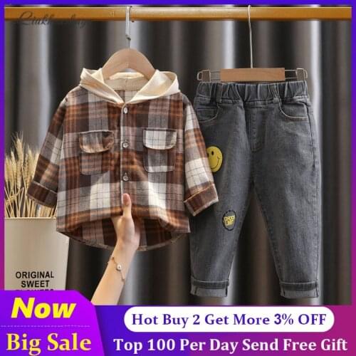 Kids Suit Spring Baby Boys Girls Cotton Clothes Children Letter Hooded Pants 2Pcs/Sets Infant Fashion Toddler Casual Tracksuits