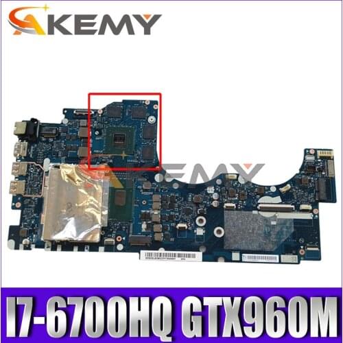 For Lenovo Ideapad Y700 Y700-15ISK Laptop Motherboard FRU:5B20K28148 BY511 NM-A541 SR2FQ I7-6700HQ CPU GTX960M 4GB GPU