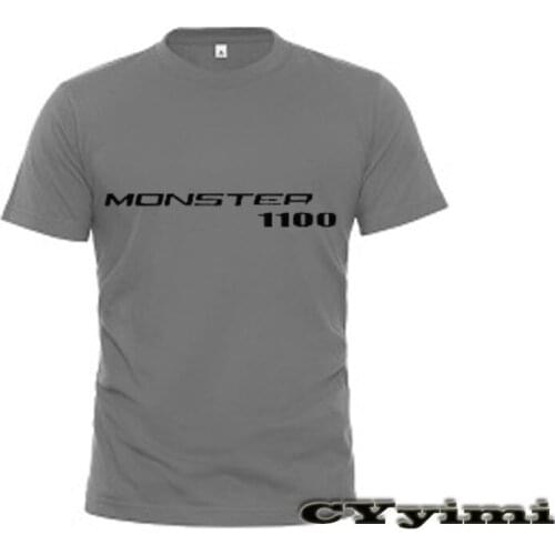 For Ducati M1100 S EVO MONSTER 1100 T Shirt Men New LOGO T-shirt 100% Cotton Summer Short Sleeve Round Neck Tees Male