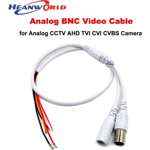 Heanworld 5 core wire Analog BNC Video Cable 5 pin Cord video power Cord for Analog CCTV AHD TVI CVI CVBS Camera security system