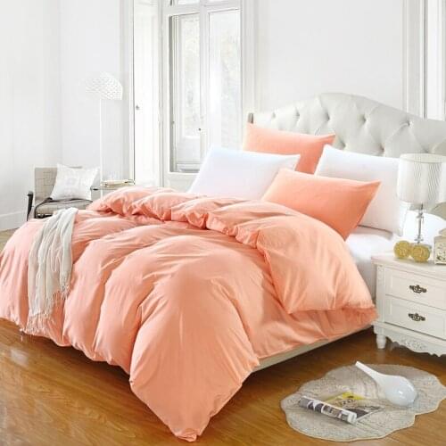 1Pc 100% cotton Duvet Cover solid color quilt cover Single Double Queen King comforter cover Bedding Free shipping