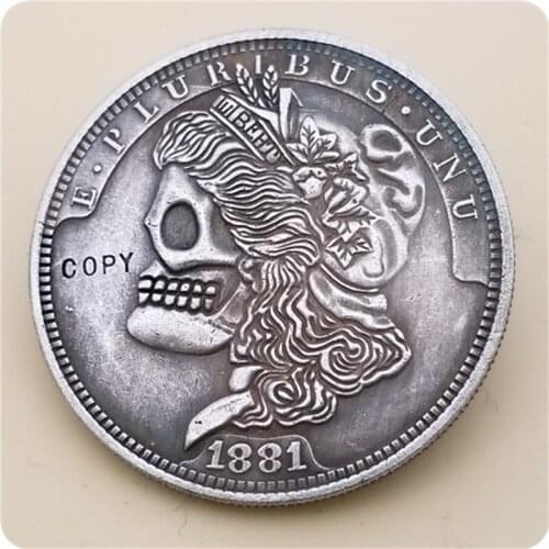Hobo Nickel Coin 1881-P Morgan Dollar COPY COIN