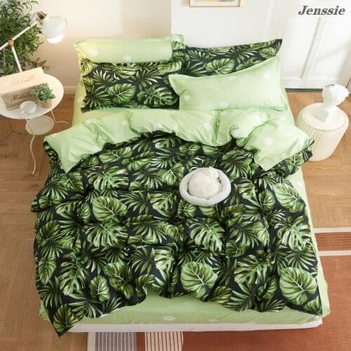 Flower Butterfly Duvet Cover Set Green Plants Comforter Bedding Sets Nordic Stripes Single Double Queen King Bed Sheet 2/3pcs