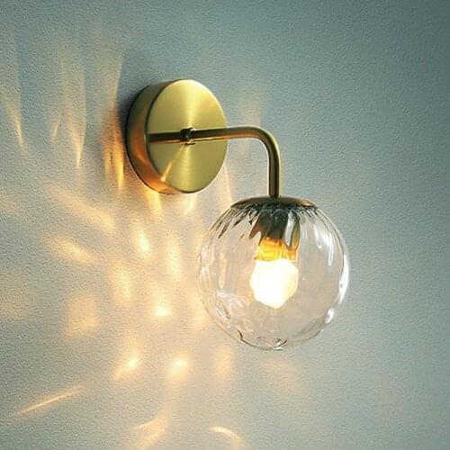 Creative Glass Wall Lights Bathroom Decor Wall Lamps for Living Room Bed Mirror Light Modern Nordic Wall Sconce Outdoor Lighting