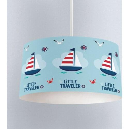 Lamp For Kids Bedrooms Light Chandelier for Living Room Childrens Room Little Traveler Sailor Blue Striped Model 029