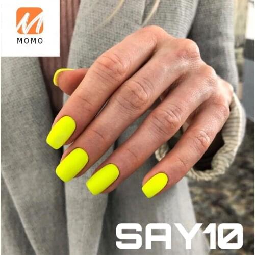 Manicure Customization European and American Style Fluorescent Color Solid Color Wear Nail Bundy Nail Can Be Disassembled