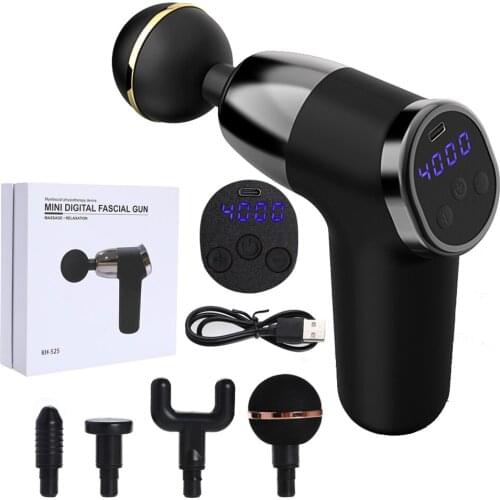 LCD Display Massage Gun Deep Tissue Percussion Pain Relief Body Neck Muscle Massag Exercising Relaxation Slim Shaping Fascia Gun