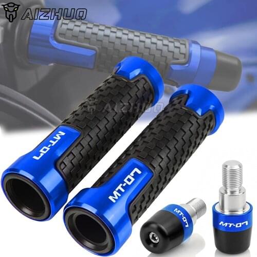MT07 FZ 07 Motorcycle Hand Bar Ends FOR YAMAHA MT-07 FZ-07 FZ07 2014-2021 2020 2019 2018 Handlebar Grip End Plug Cap MT 07 Logo
