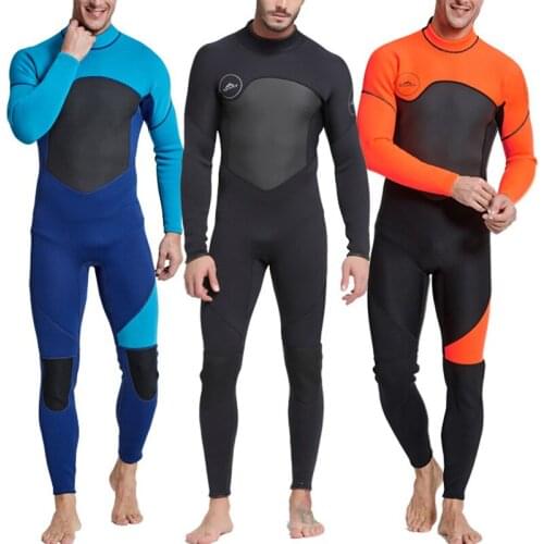 Wetsuits 3mm neoprene man Scuba Dive Surf Keep Warm Back Zipper Swimsuit Snorkeling Spearfishing Equipment for Underwater