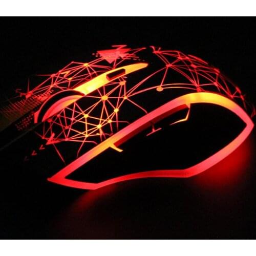 Portable Practical Symmetrical Design 3200DPI Wired Mice ABS Optical Mouse Adjustable DPI for Desktop