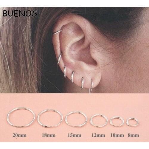 Simple Ear Bone Hoop Earrings For Women Mini Small Hoop Earrings Ear Bone Buckle Round Circle Earrings Hoops