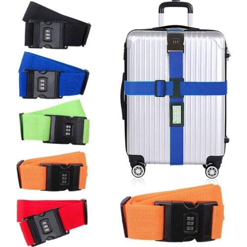 AdjustableSafety belt Belt Lock Combination Travel Baggage Suitcase band L*5