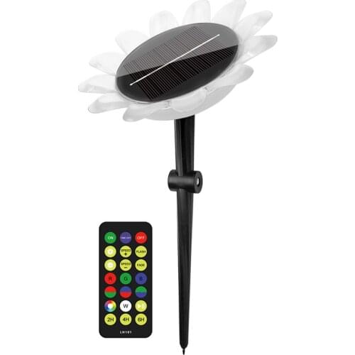 Garden Solar Powered Pool Light IP68 Flower Shaped RGB LED Solar Stake Light for Patio Backyard Flowerbed Pond Pool