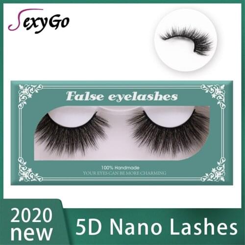 SexyGo 5D Nano Lashes Mink False Eyelashes Natural Makeup Eyelash Extension thick Dramatic