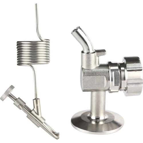 304 Stainless Steel 1.5inch Tri Clamp Brewing Beer Sampling Valve Fermentation Cylinder Faucet Coil Defrother Homebrew
