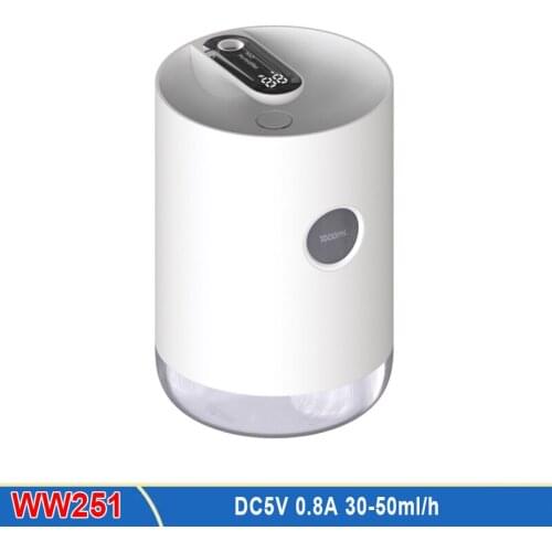 Wireless USB Charging Humidifier Ultrasonic Atomization Digital Display Open Sink Large Capacity Water Storage Tank Humidifier