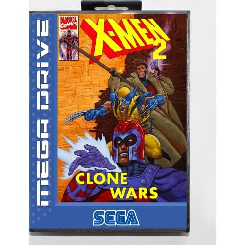 X-Men 2 Clone Wars 16bit MD Game Card For Sega Mega Drive/ Genesis with Retail Box