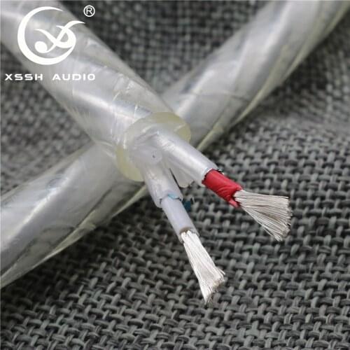 XSSH audio LITON 8.5mm PE Circle isolation T180 Double non-inductive OFC pure copper plated silver Speaker Cable Core Wire