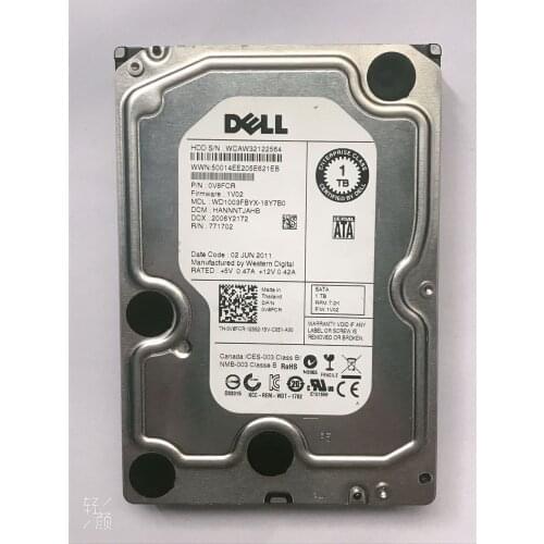Dell 1T SATA 7200 3.5' hard drive WD1003FBYX 0V8FCR HDD