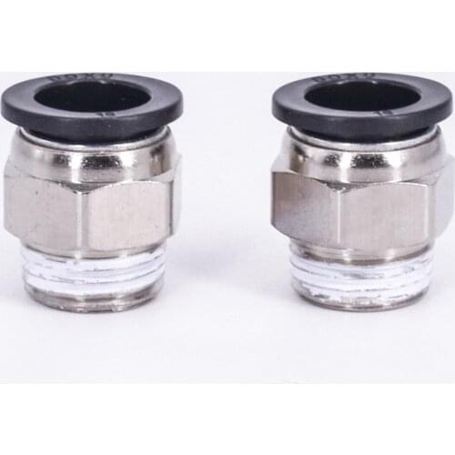 1/8"1/4"3/8"BSP Male x Fit Tube OD 6/8/10mm Nickel Plated Brass Pneumatic Air Hose Quick Connector Push In Coupler Water Gas Oil