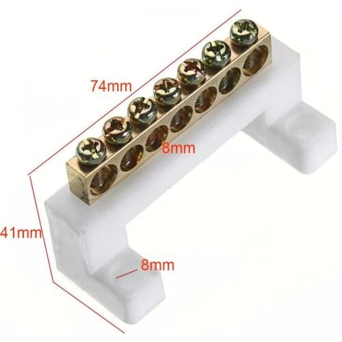 1pc 7 Positions Plastic Screw Barrier Terminal Strip Block Bar Mayitr Electric Cable Wire Connector Block Mayitr